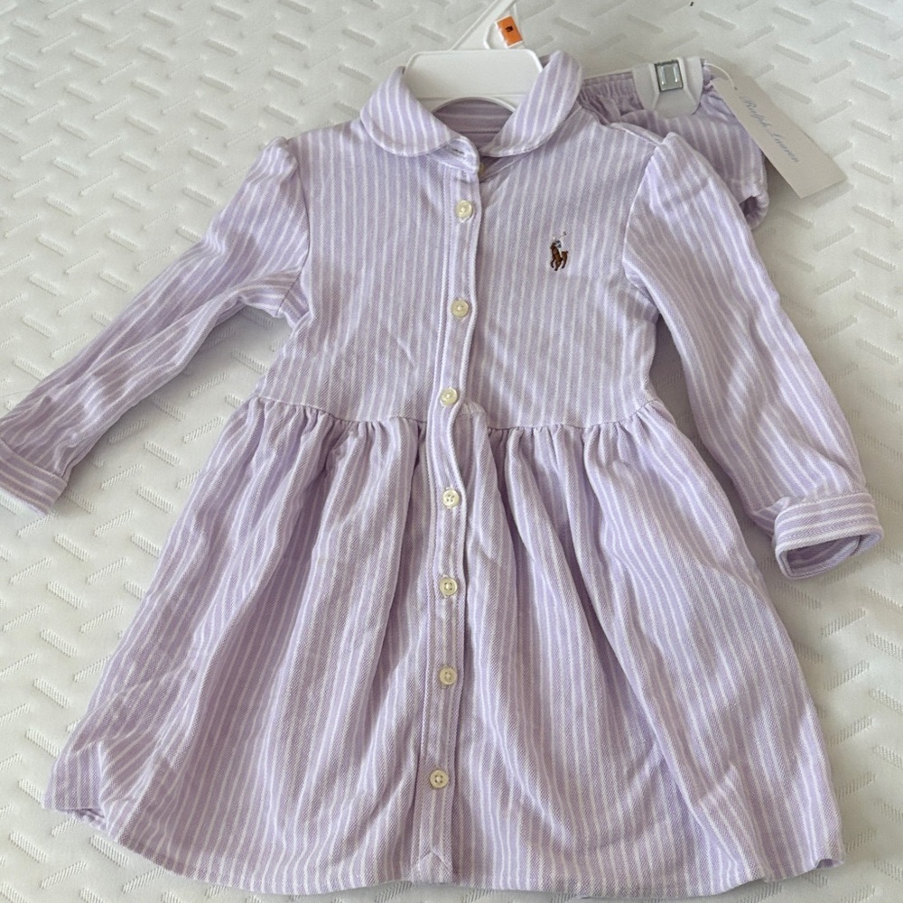 Ralph Lauren Purple Striped Dress